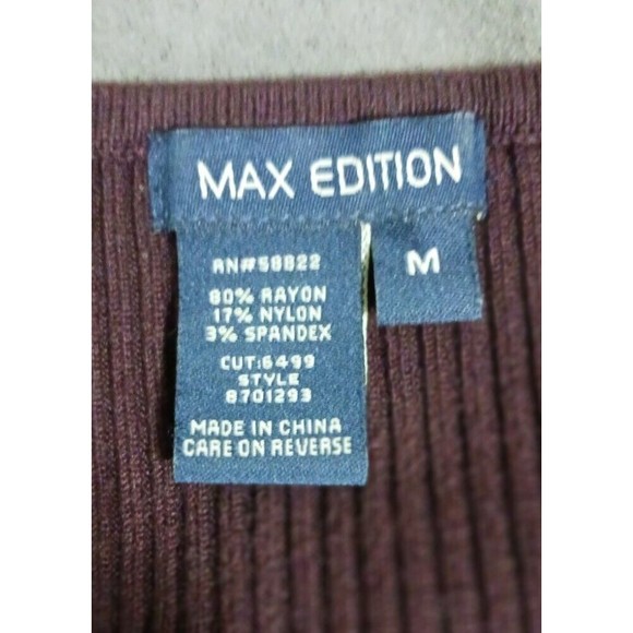 Ladies Dress Style Tunic Sweater Pleats Plumb Size M Max Edition - Picture 5 of 6